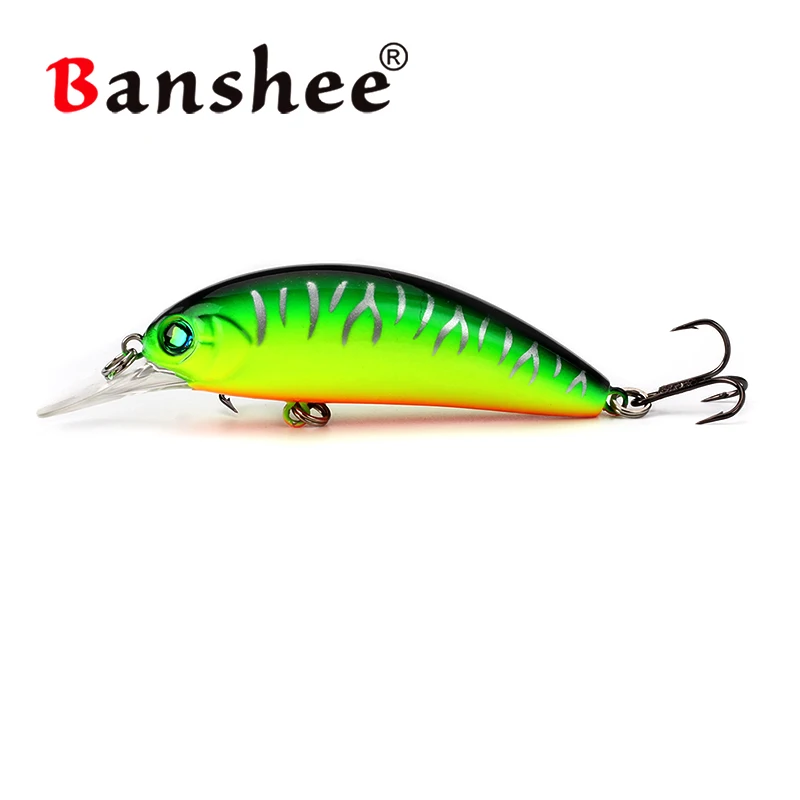 54mm 4.7g Banshee 54 мм 4,7 г плавающий/кривошипный Воблер для рыбалка на щуку рыболовный воблер приманка искусственная/Жесткая Приманка Черный Гольян рыболовные приманки - Цвет: 54mm 4.7g