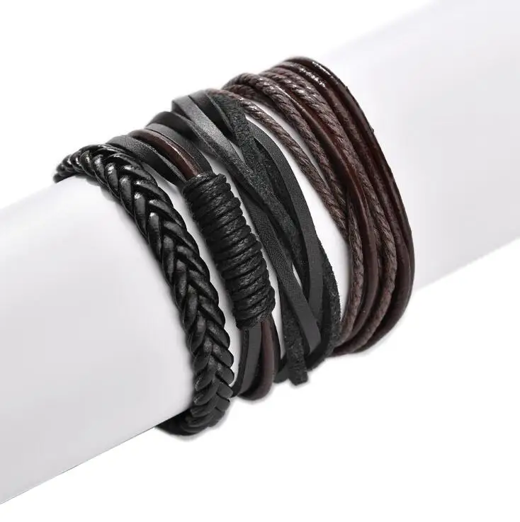 Браслеты и браслеты мужские кожаные браслеты Pulseira Masculina ювелирные изделия Шарм Bileklik Pulseiras друг другу подарки
