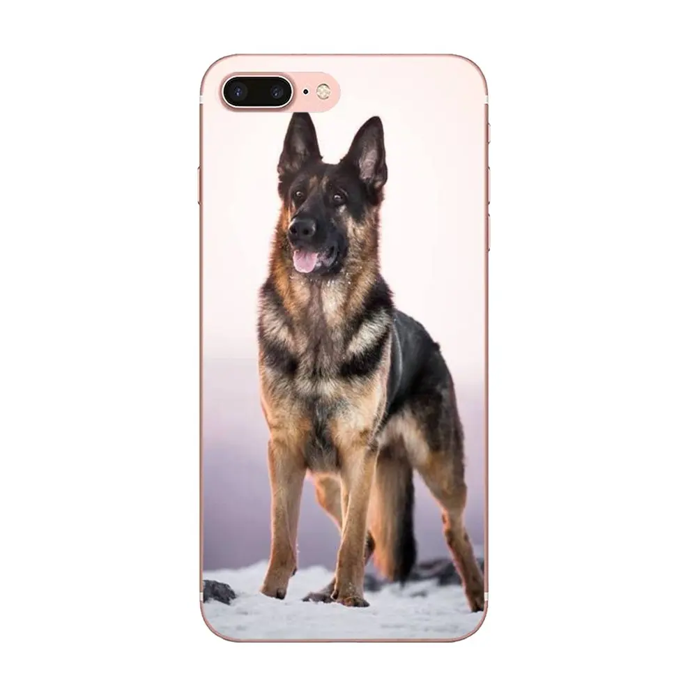Немецкая овчарка качество для Apple iPhone 4 4S 5 5C 5S SE 6 6S 7 8 Plus X XS Max XR простые чехлы