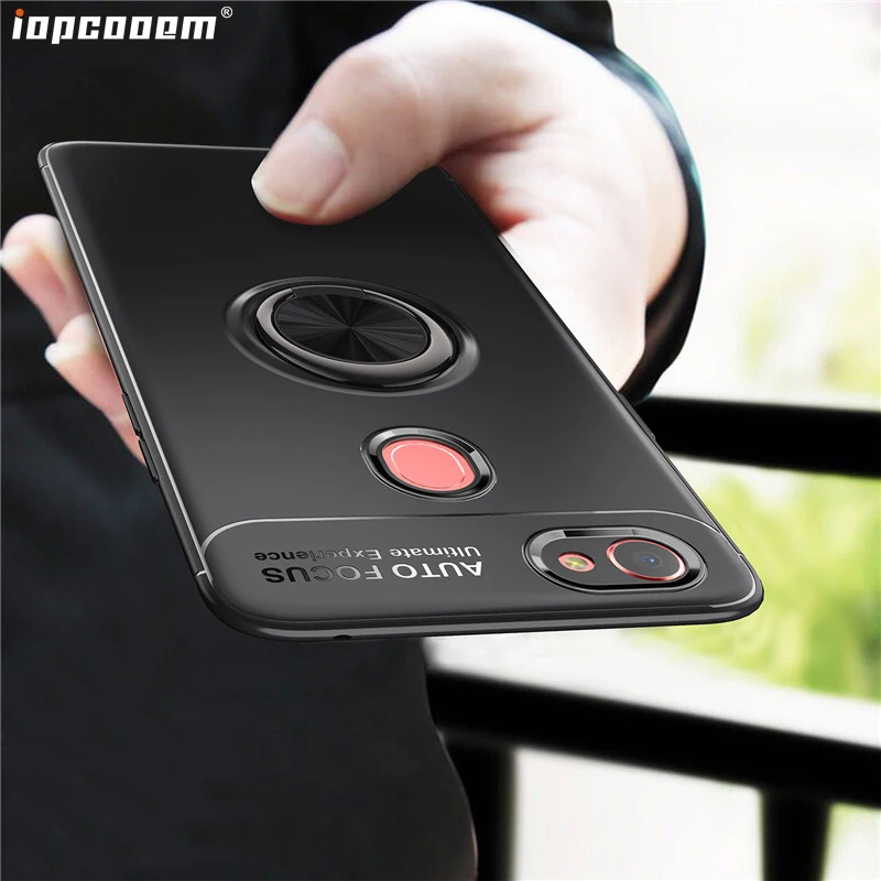 

For OPPO F7 F5 A73 A3S K1 R15X Case Fashion business With finger ring Magnetism Holder Phone Back Cover Coque