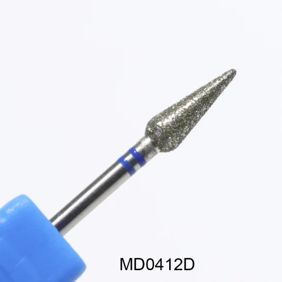 MD0412D 1 шт. Алмазная дрель для ногтей 3/3" вращающаяся фреза для маникюра Электрический аппарат пилочки для ногтей аксессуары 14 типов TR056 - Цвет: MD0412D