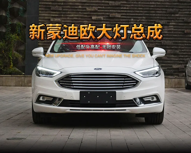 Hireno налобный фонарь для Ford Mondeo Автомобильная фара в сборе светодиодный DRL ангел объектив двойной луч HID Xenon 2 шт