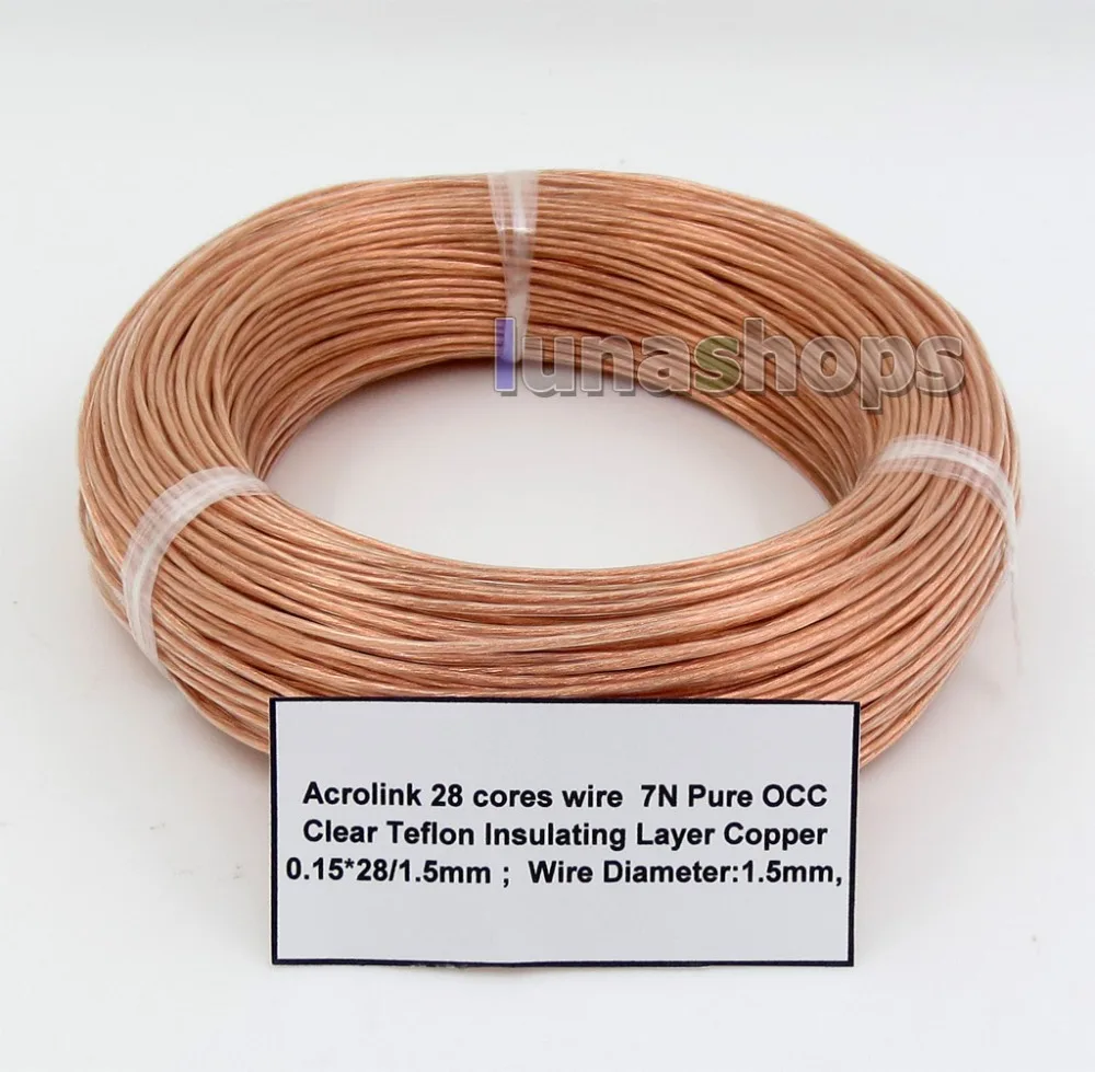 LN005670 Acrolink 28 ядер чистый 7N OCC сигнал Tefl провод кабель 0.5mm2 0,15 мм* 28 диаметр: 1,5 мм для DIY Hifi