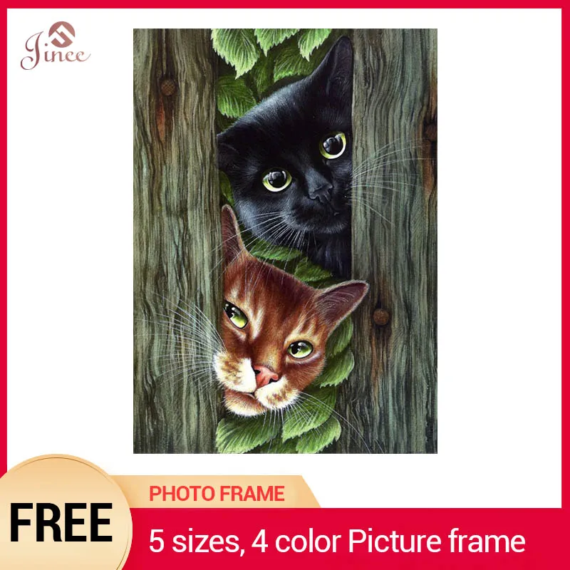 Горячая милая картина с животными из мультфильмов 5D полная дрель кошка Алмазная