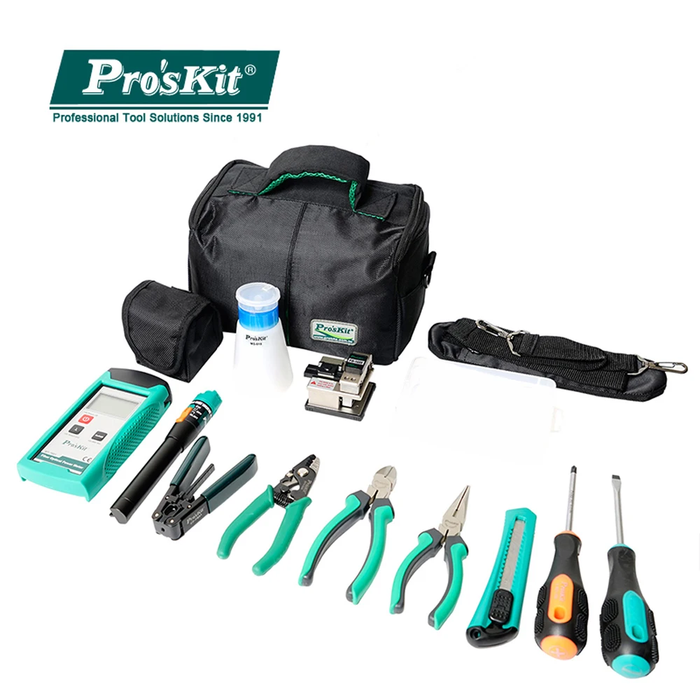 Pro'sKit набор инструментов для строительства волоконно-оптического кабеля Соединительная коробка DHL волоконно-оптического строительного набора инструментов
