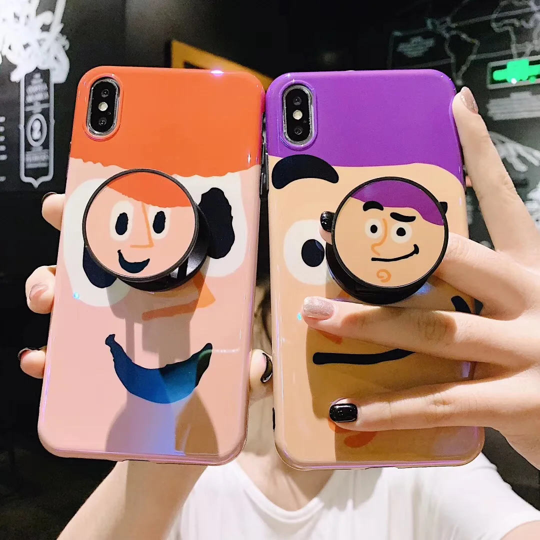 История игрушек мультфильма Базз Лайтер древесный синий свет телефон Поддержка