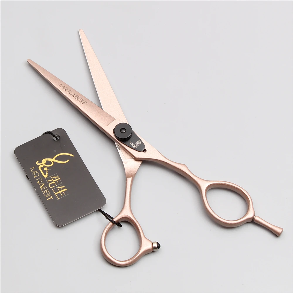 Японские Парикмахерские ножницы 440C Mr Rabbit Rose Gold 5 &quot16 см филировочные