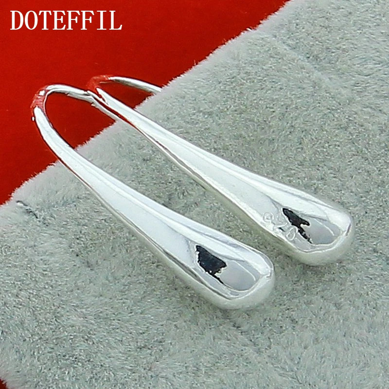

DOTEFFIL 925 Sterling Silver Water Droplets/Raindrops Stud Earrings For Woman Wedding Engagement Fashion Party Charm Jewelry