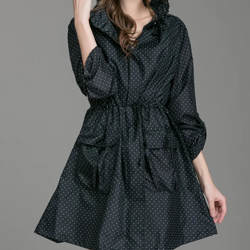 Женская ветрозащитная куртка SAGACE с длинными пуговицами верхняя одежда высокого