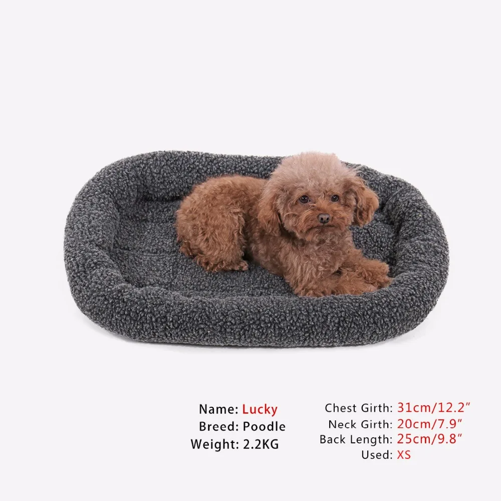 Коврик для кровати собаки большой все сезоны серый Мягкий Нескользящий хлопок подушка для кровати для собаки кошки 5 размеров коврик для питомника клетка для домашнего питомца