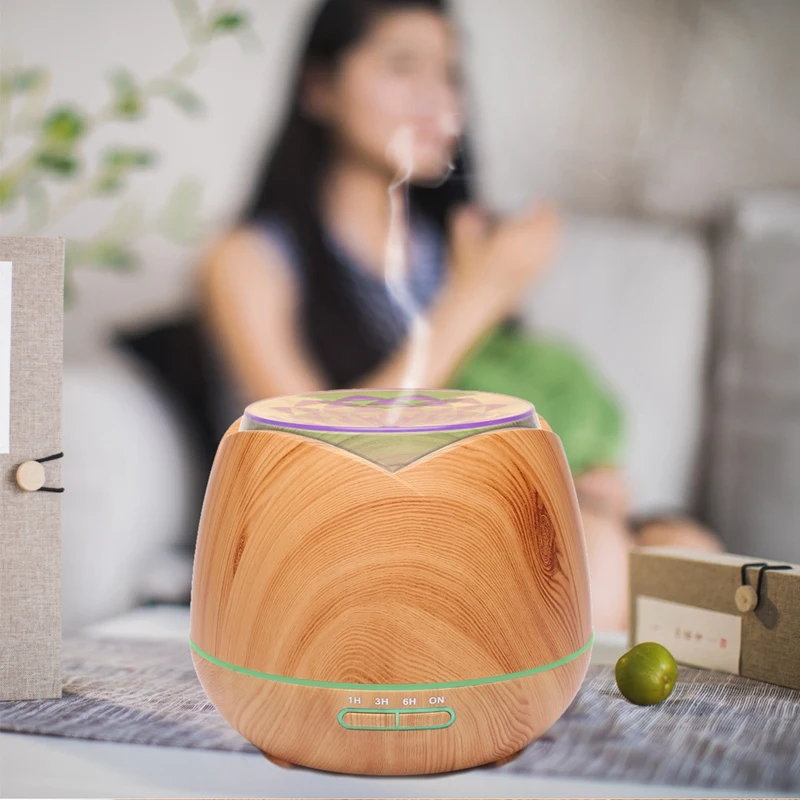 7 цветов светодиодные лампы Ультразвуковой увлажнитель воздуха 400 мл