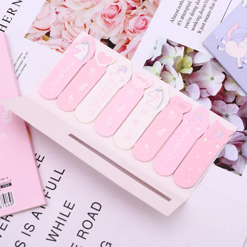 Милый Kawaii Мультфильм Животное палец Единорог Блокнот N Times липкая бумага для