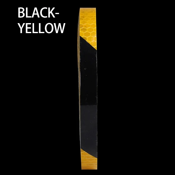 Black Yellow WEST BIKING Велосипедный Спорт Светоотражающие клей Клейкие ленты флуоресцентный Клейкие ленты Детская безопасность Предупреждение Велоспорт мотоцикл светоотражающие Наклейки велосипед Инструменты - Цвет: Black Yellow