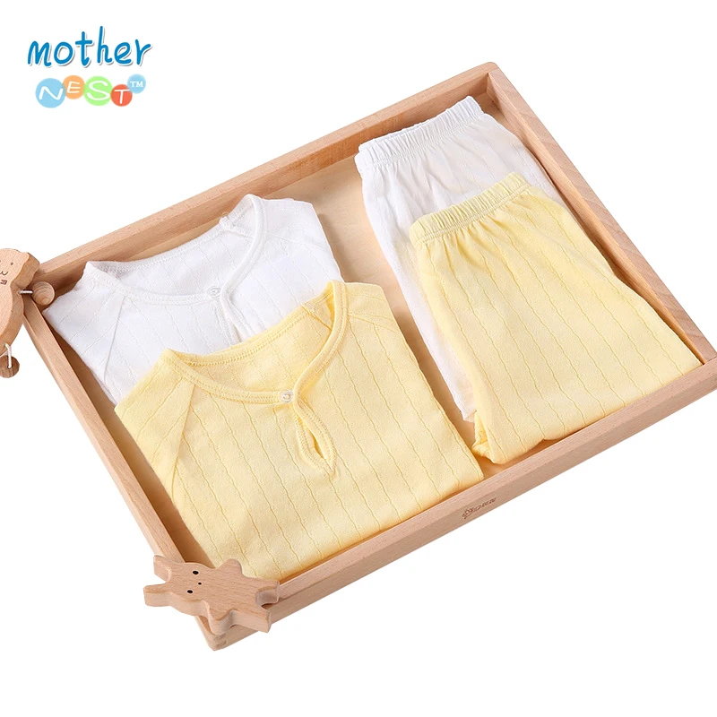 Mother Nest/комплект детской одежды из 2 предметов, домашняя одежда, летние дышащие пижамы, хлопковая футболка+ шорты, Детский костюм для отдыха для девочек и мальчиков