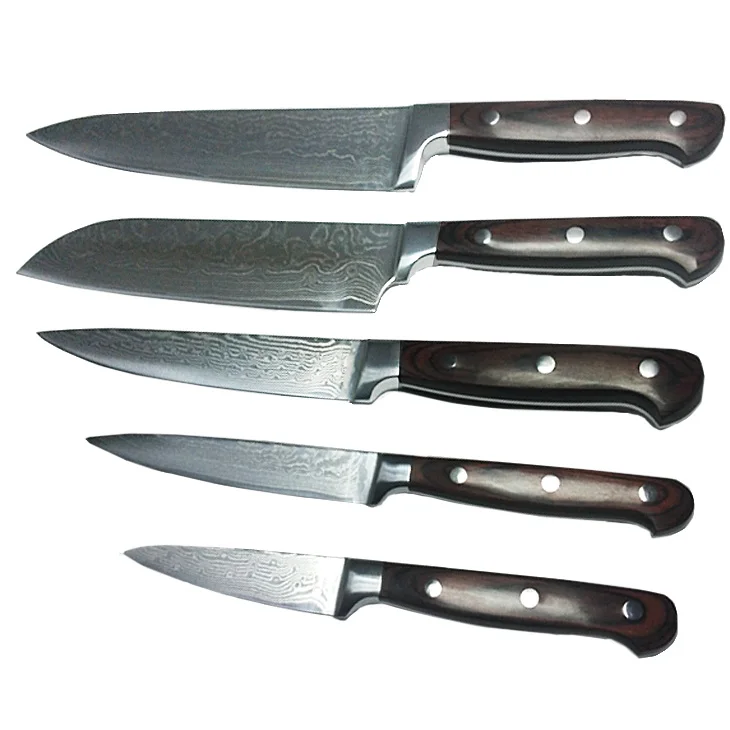 4 &quot5&quot 6 &quot7&quot 8 дюйма Дамаск Ножи VG10 Сталь Кухня 1000 слоев лезвие # A005|damascus kitchen
