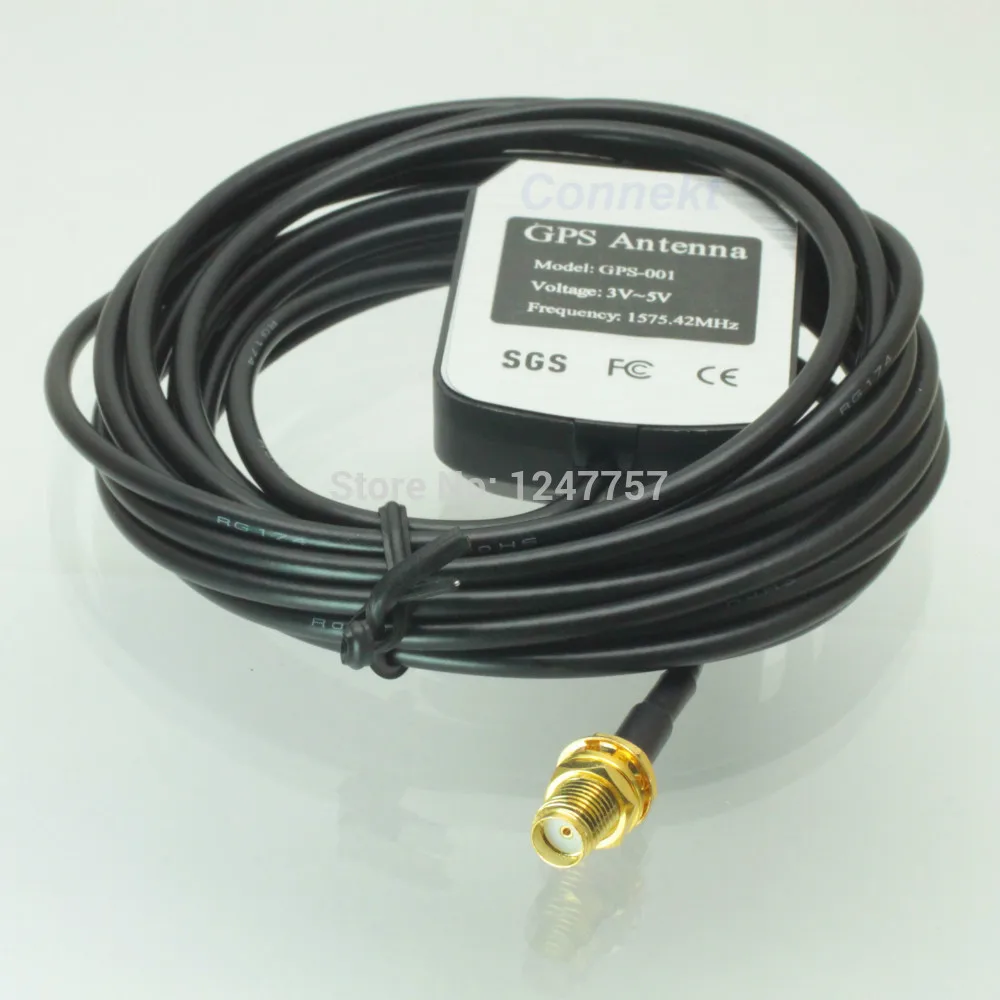 SMA женский разъем RG174 5 М кабель мини Активная GPS Антенна 1575.42 МГц 3-5 В |