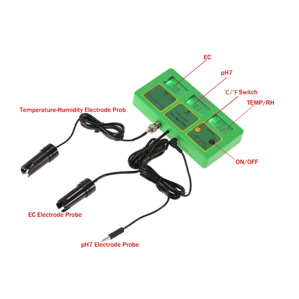 4 в 1 многопараметрический Измеритель для тестирования воды цифровой ЖК-дисплей
