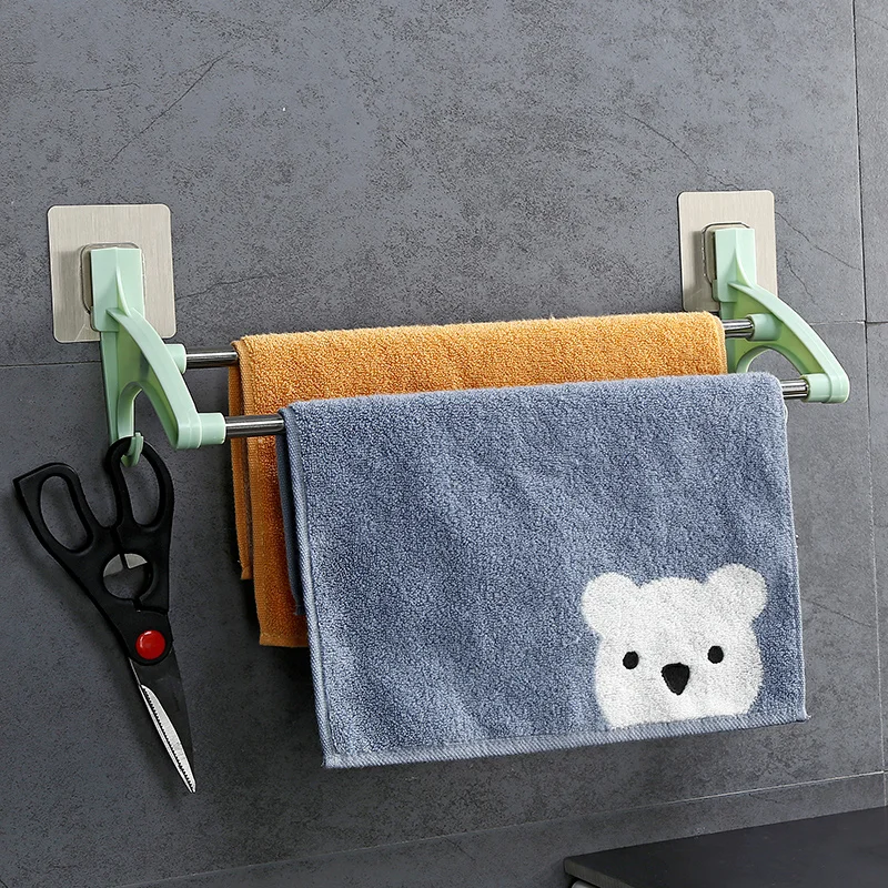 2 слоя нержавеющая сталь ванная комната вешалка для полотенец с одной главной