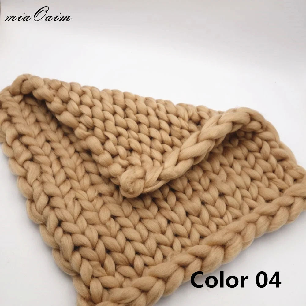 

45*45cm Knitted Blanket Newborn Baby Photo Prop Chunky Baby Blanket Photography Prop Basket Filler Stuffer Photography Backdrops