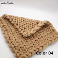 4545cm knitted blanket newborn baby photo prop chunky baby blanket photography prop basket filler stuffer photography backdrops