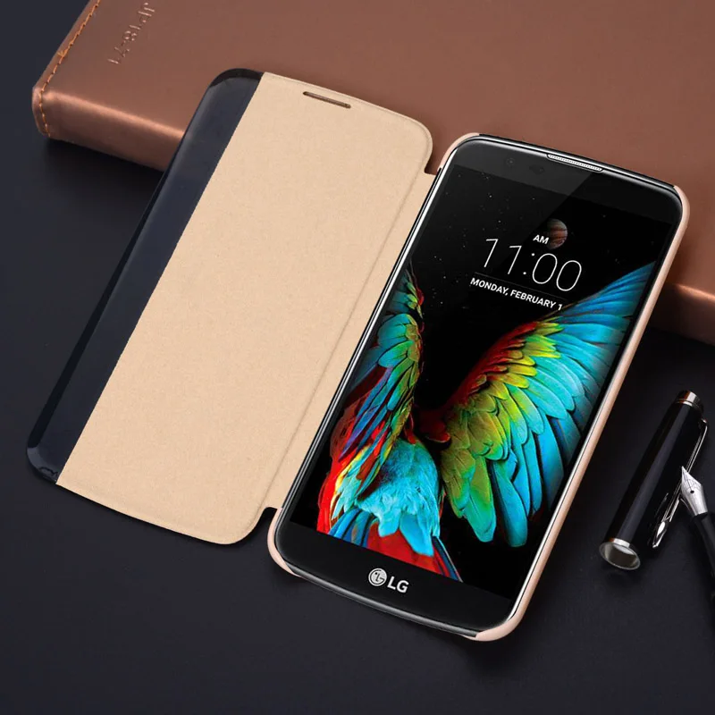 Флип чехол Asuwish кожаный для LG K10 LTE 2016 K 10 LGK10 K102016 K10LTE K420N K430 K430DS F670 Оригинальный