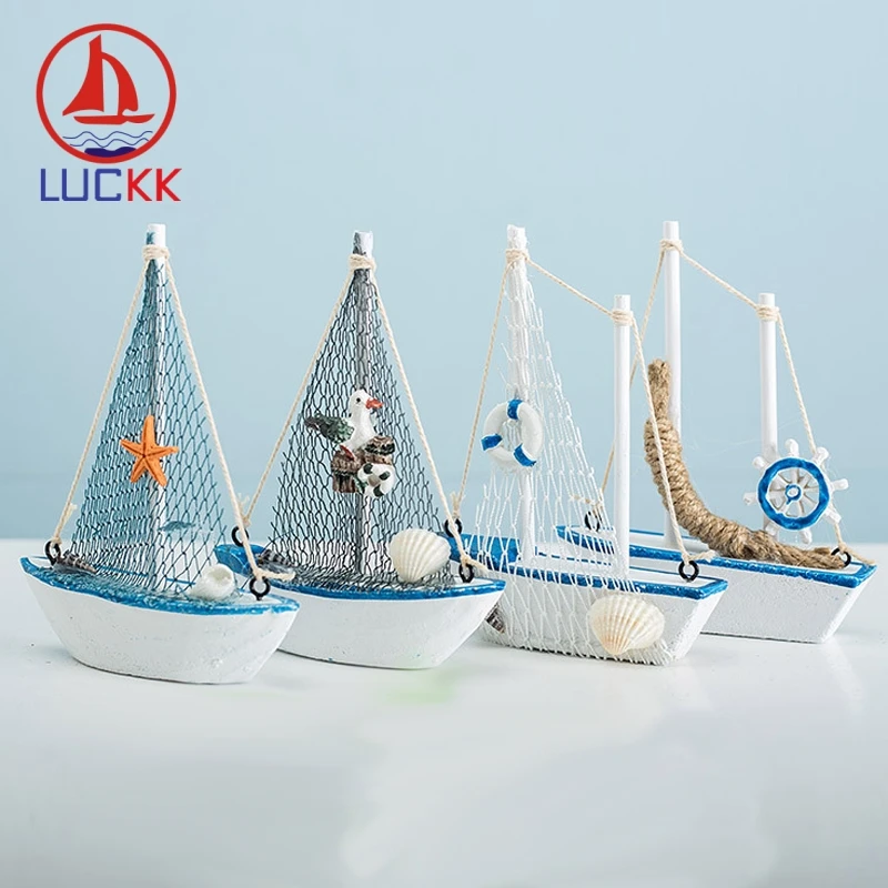 Деревянная модель корабля LUCKK 14 см ручной работы в стиле ретро домашний
