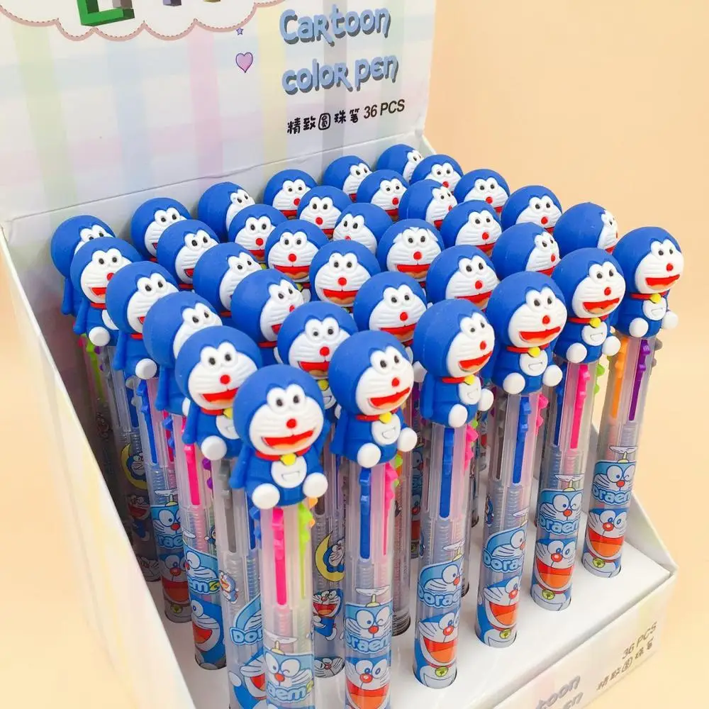 Шариковая ручка Doraemon 6 видов цветов 36 шт./лот шариковая с мультяшными животными