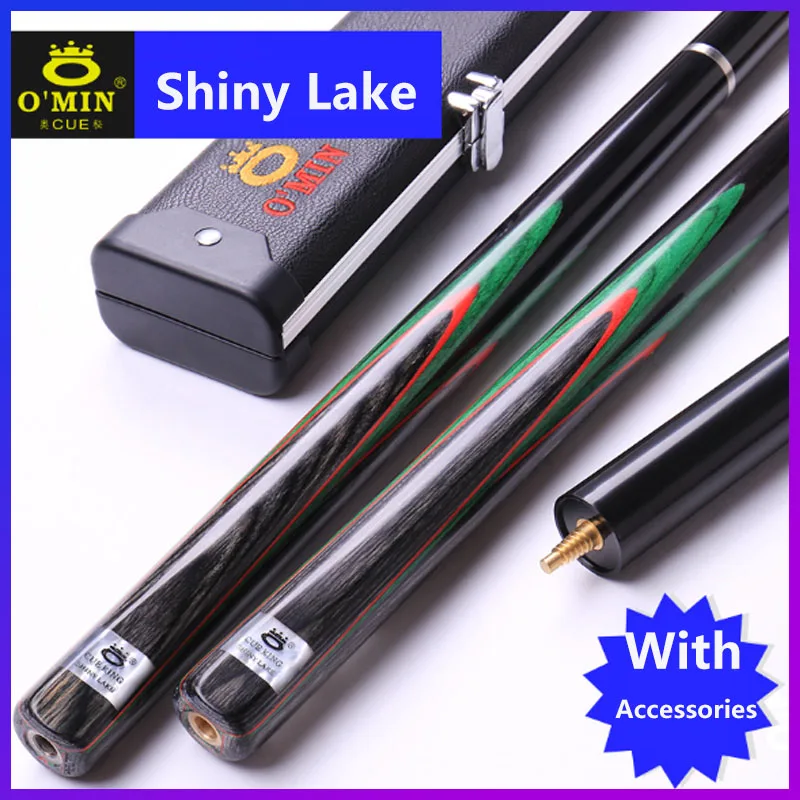 2018 Новый OMIN Shiny Lake Billiards 3/4 Снукер Cue 10 мм наконечник со снукерным кием кейс набор