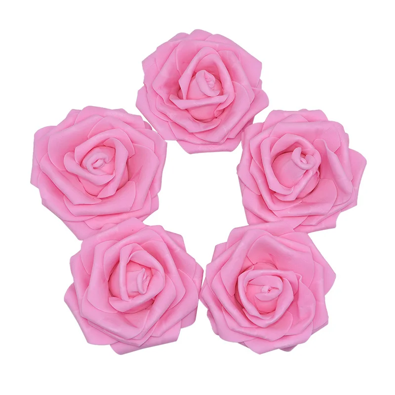 F04 Pink 5/10 шт 10 см большая Роза из пенополиэтилена Искусственные цветы розы для свадебного украшения дома DIY ВЕНОК Букет Скрапбукинг цветок розы - Цвет: F04 Pink