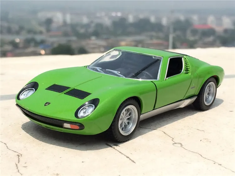 Новинка, высокая симуляция, изысканные 1:34 машинки, игрушки Miura P400, Литые металлические детали, модель автомобиля, коллекция игрушек, подарок для детей