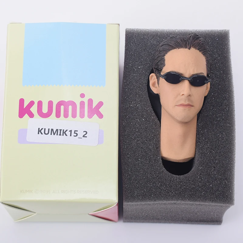 KUMIK 1/6 Scale Headplay Keanu Reeves Head Sculpt Neo Matrix 1:6th Мужская головка Scuplt резьба подходит 12 дюймов