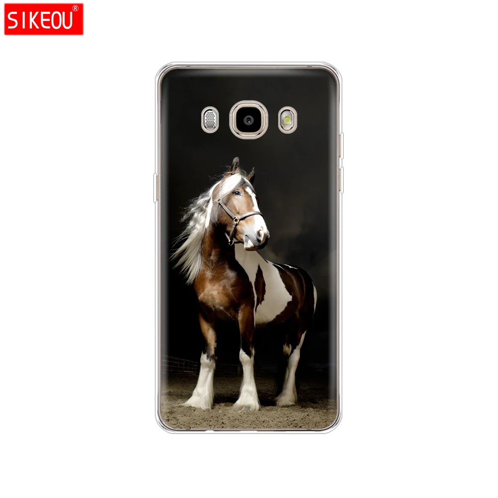 Силиконовый чехол для телефона Samsung Galaxy J1 J2 J3 J5 J7 MINI 2016 2015 prime Fine horse art | Мобильные
