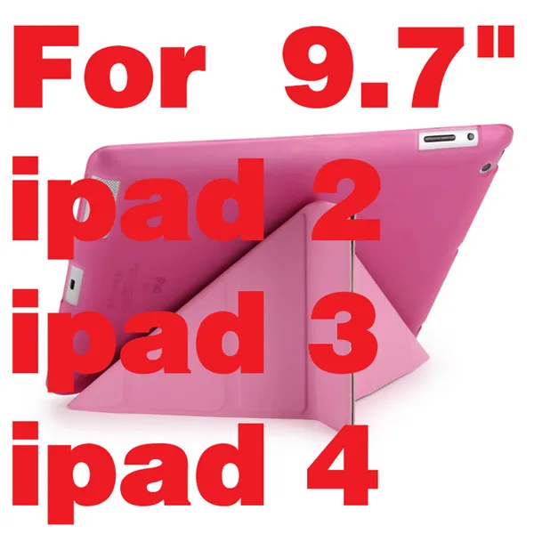 Ультра тонкий стенд из искусственной кожи чехол для apple ipad 2/3/4 чехол Мягкая задняя откидная смарт-Крышка для ipad 2 017 9,7 дюймов Настольный Чехол+ пленка - Цвет: 234 pink
