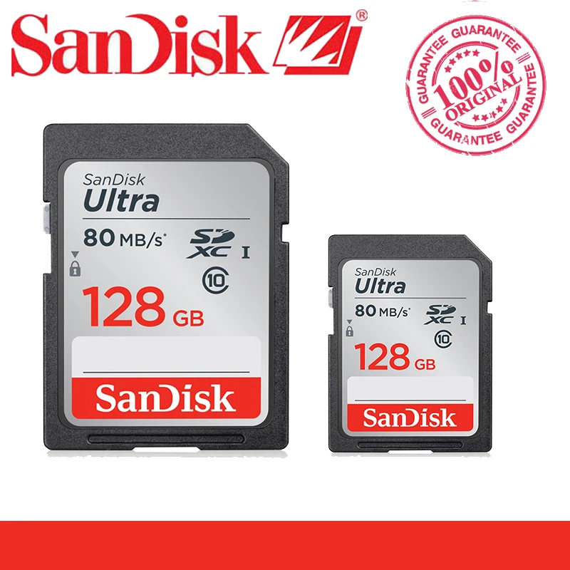 SanDisk Ultra карта памяти класс 10 32 ГБ 16 64 128 SDHC SDXC C10 80 МБ/с./с|memory card c10|memory cardsdxc memory |