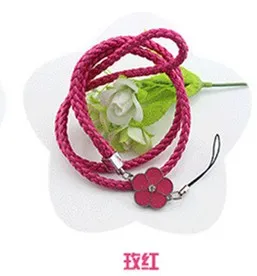 rose Шнурки для шеи выдвижные ID карточки для бейджиков катушка кристалл горный хрусталь 3D цветок телефон держатель ключа шнур веревка - Цвет: rose