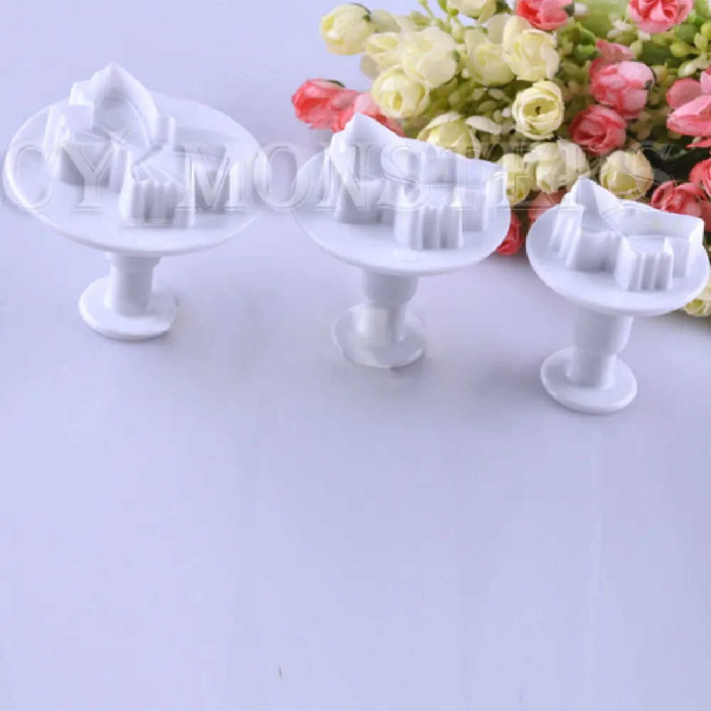 3 шт./компл. Формочки в форме бабочки Fondant для торта печенья Sugarcraft Плунжер