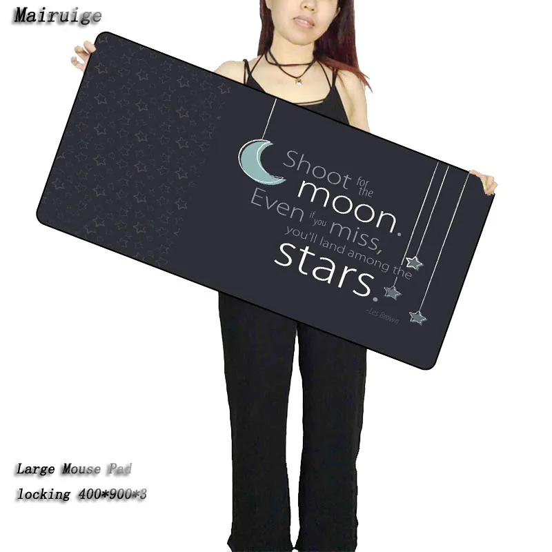 

Mairuige 900*400*3mm Moon Star Mouse Pad Plain Extended Water-resistant Anti-slip Natural Rubber Gaming Desk Mat for Cs Go DOTA2