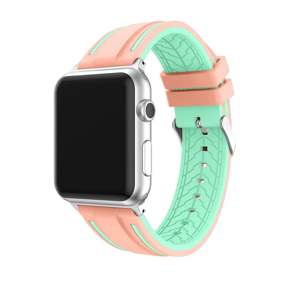 Спортивный силиконовый браслет для apple watch, 42 мм, 38 мм, 40 мм, 44 мм, умные Ремешки для наручных часов, часы для мужчин и женщин, ремешок для iWatch, серия 4, Новинка
