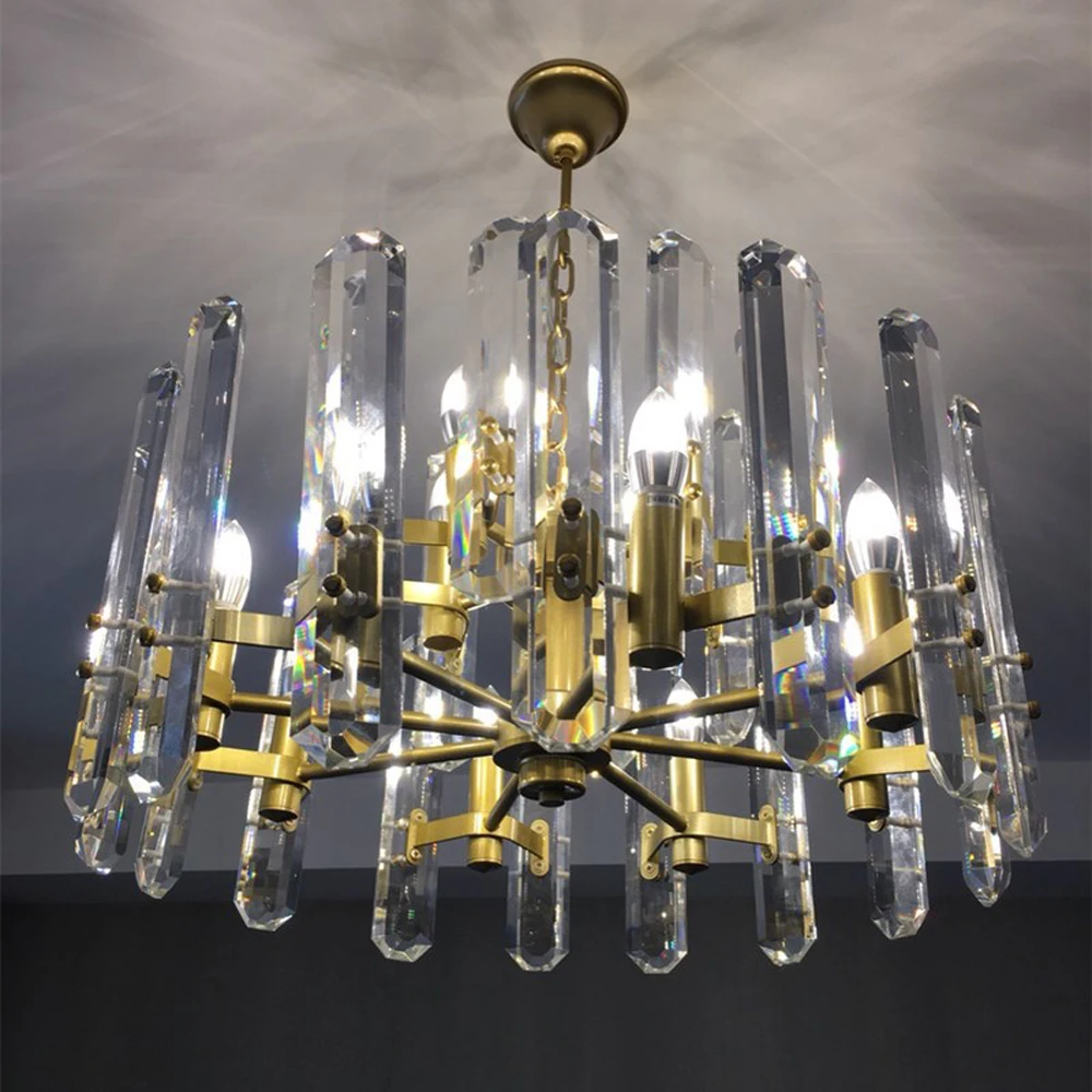 luxury crystal chandelier lighting modern LED lamp for living room dinning room gold crystal light