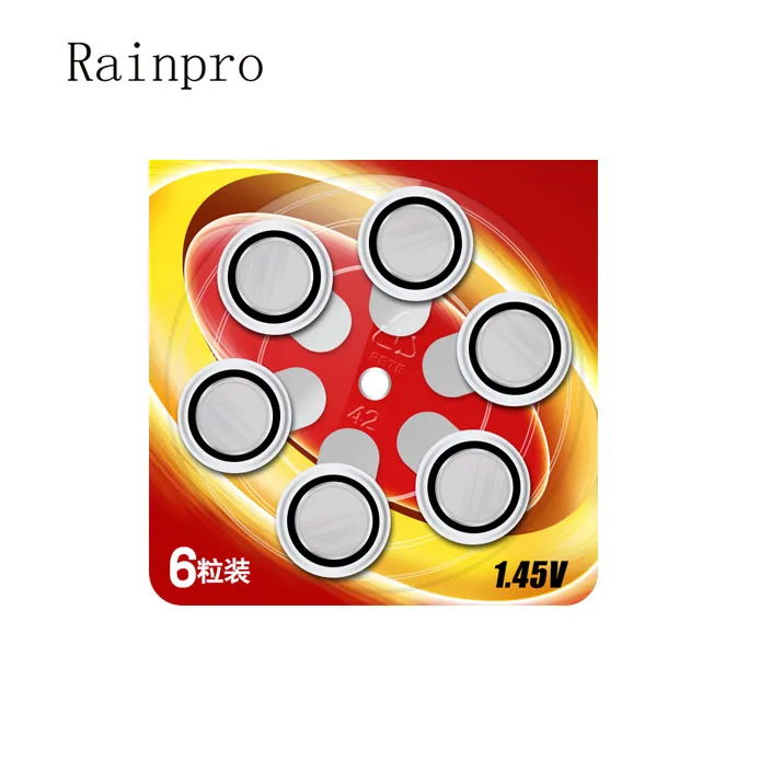 Rainpro 6 шт./лот батареи для слухового аппарата A675 675 цинковые воздушные 1 45 в A675/PR44