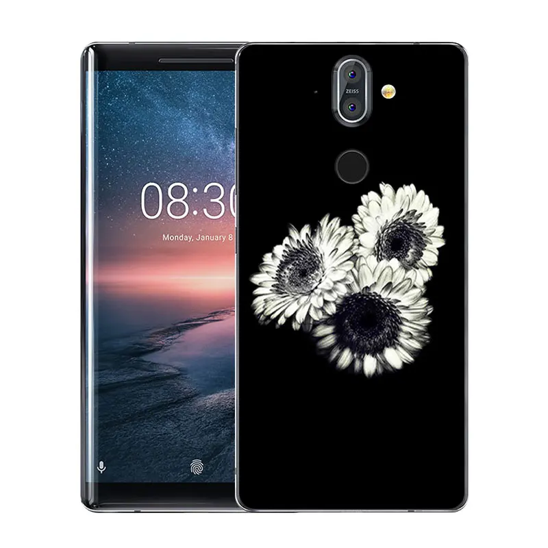 5.5 inch for Nokia 8 Sirocco Back Phone Cover Coconut Printed Luxury Soft TPU Shell Coque Ultra Thin Cases | Мобильные телефоны и