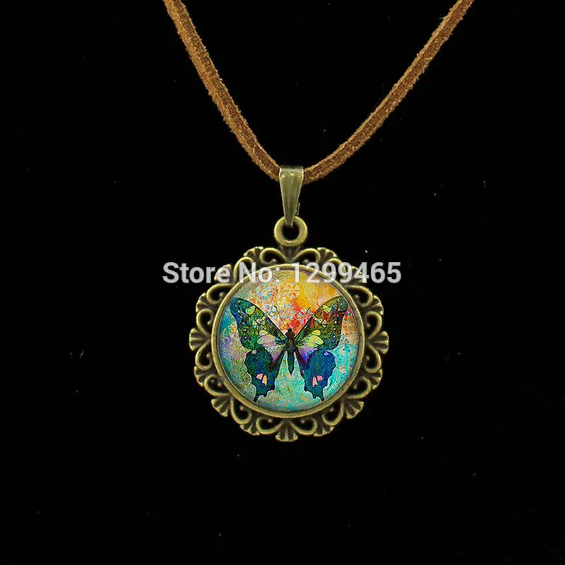 2017 Макси ожерелье Collares Collier красивый цвет Бабочка Арт фото ретро этнический стиль