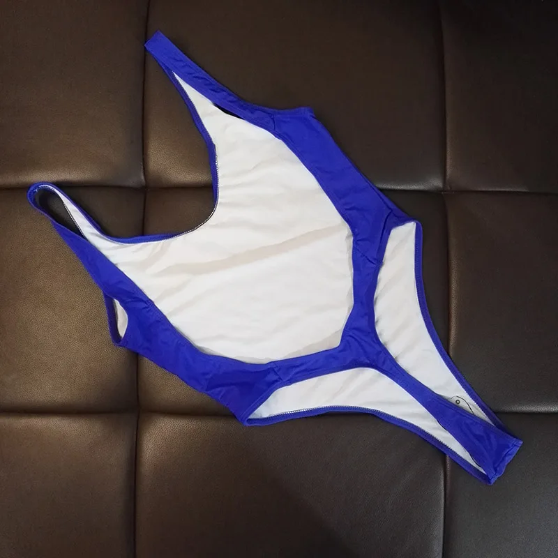 Сексуальный цельный купальник женский пляжная одежда с высоким вырезом