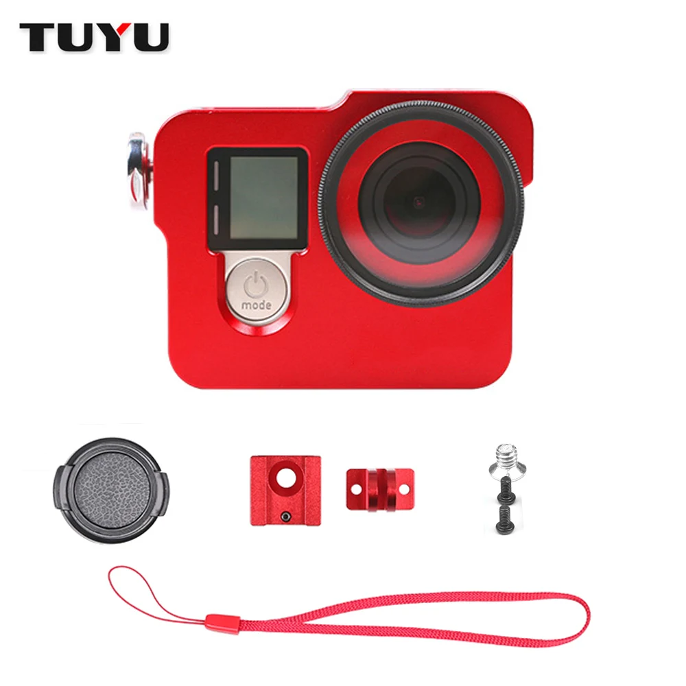 TUYU рама из алюминиевого сплава для Gopro hero3 + 4 SJCAM SJ4000 C30 EKEN H8R H5S H6S H9r Plus защитный