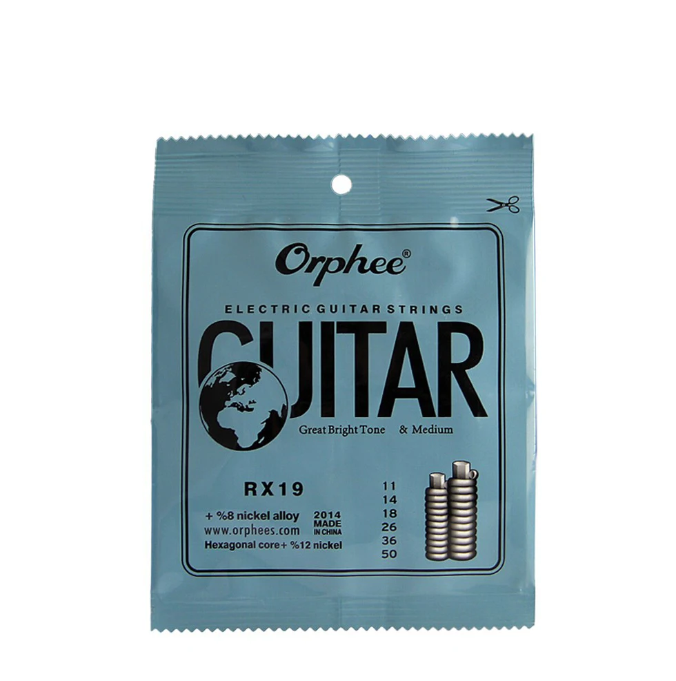 Hexagonal carbon steel electric guitar strings set RX15(009-042)speed solo RX19(011-050)heavy rock RX17(010-046)mezzo(3 options) | Спорт и