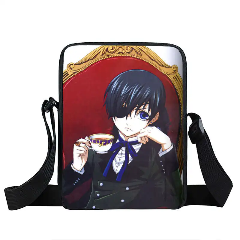 xkb hzs02 Аниме Черный дворецкий мини сумка для подростков Kuroshitsuji Ciel Sebastian Черный Дворецкий девочек сумки через плечо Детская сумка на плечо - Цвет: xkb hzs02