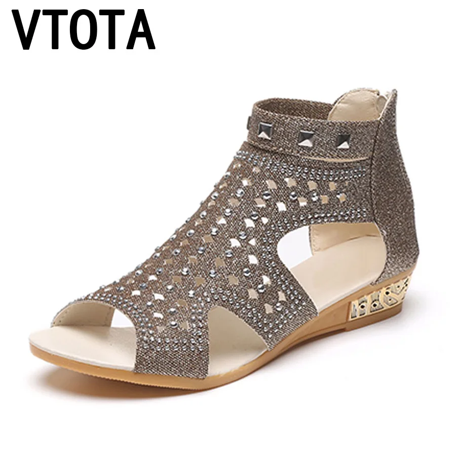

VTOTA Sandals Women Sandalia Feminina 2017 Casual Rome Summer Shoes Fashion Rivet Gladiator Sandals Women Sandalia Mujer B67