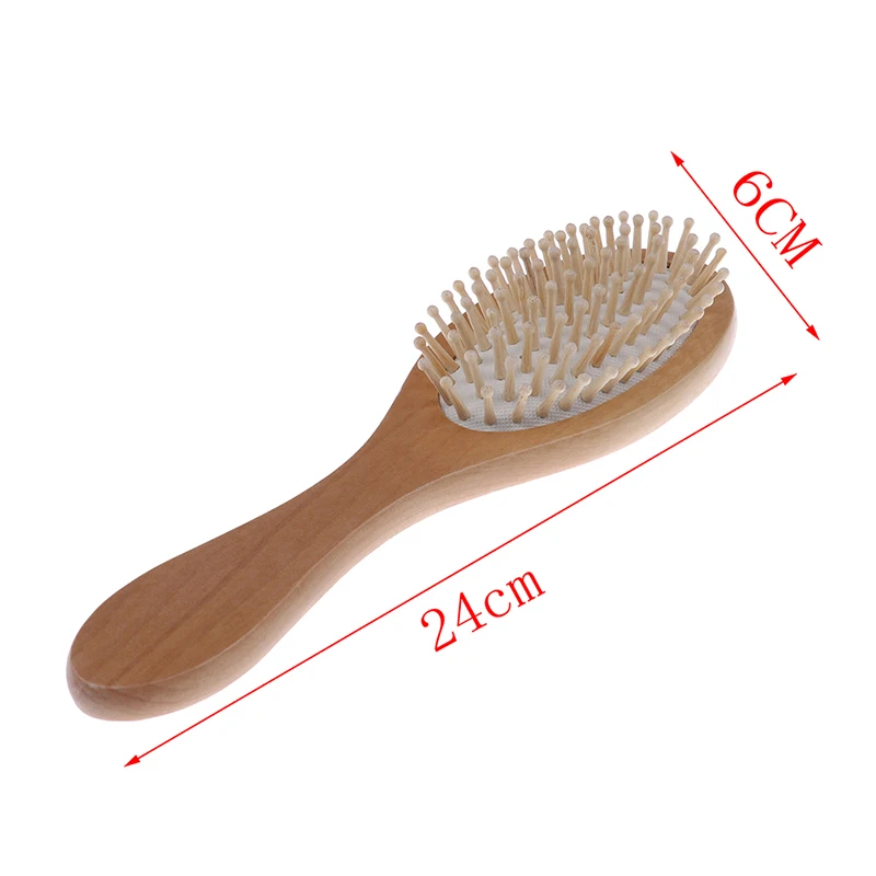 1 шт. деревянный натуральный Массажная Расческа для бороды Бамбук вьющихся волос