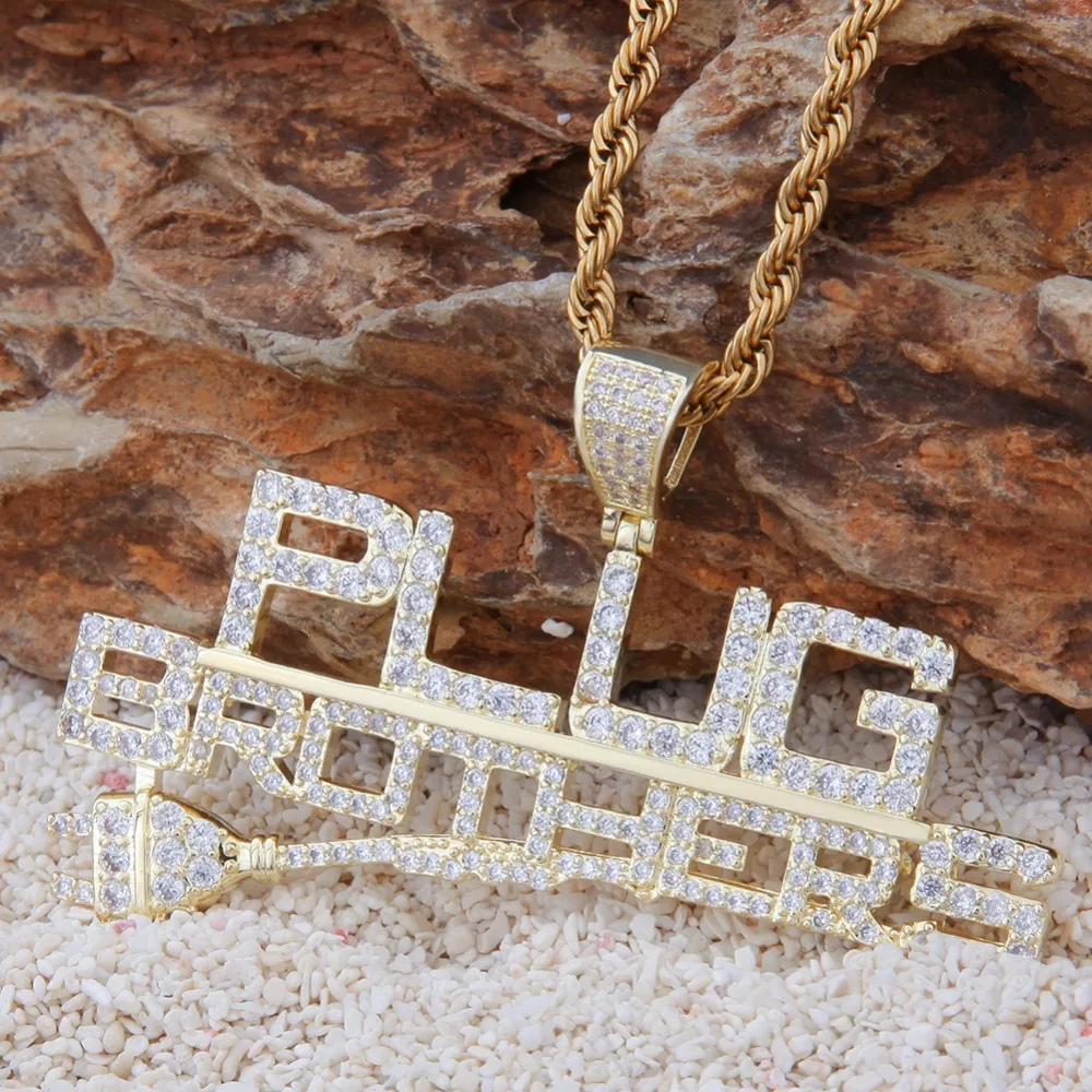 Ожерелье в стиле хип хоп BLING KING выполненное на заказ с кубическим цирконием