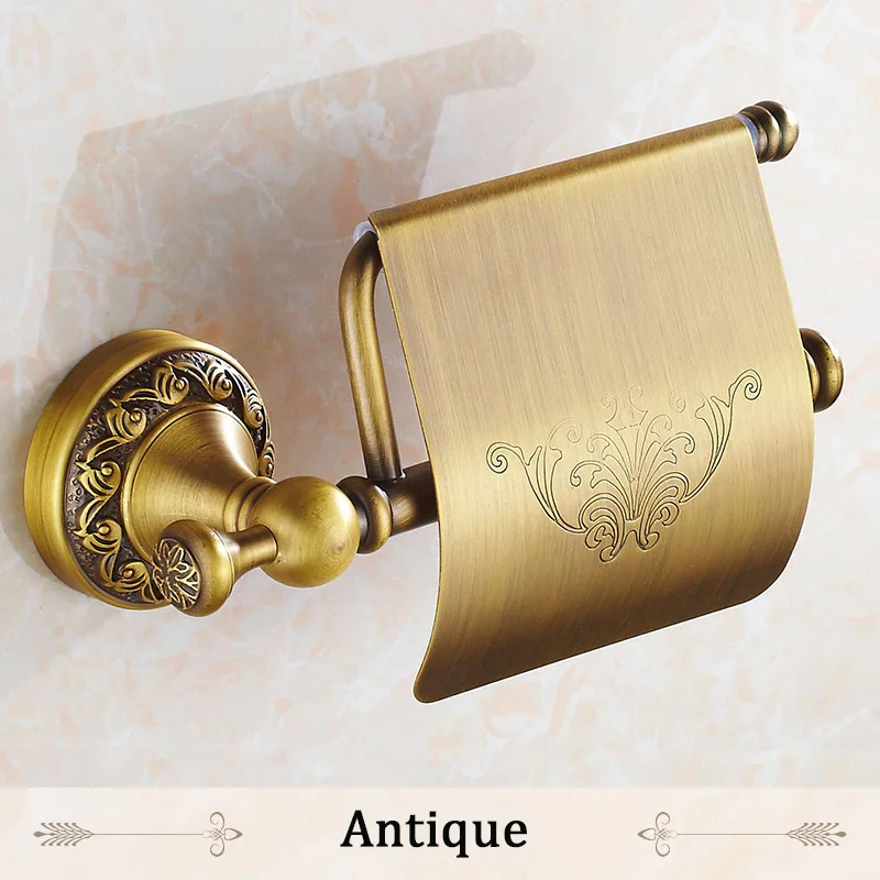 Antique 3708F Держатели для бумаги, твердая латунь, античная бронза, держатель для полотенец, бумажный держатель для рулона, бумажный стеллаж, настенные аксессуары для ванной комнаты, бумажный держатель для салфеток 3708F - Цвет: Antique 3708F